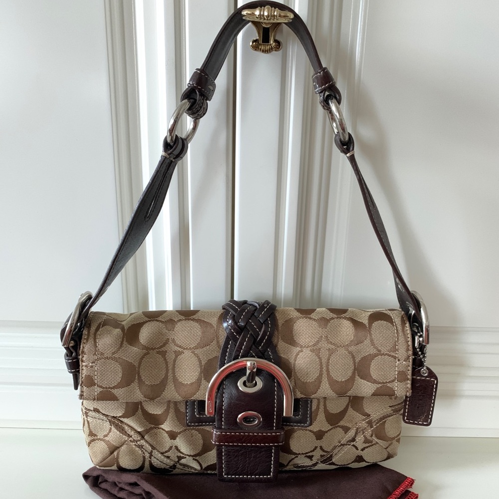 Coach 6280 Brown Soho Signature Bag Jacquad - Picture 2 of 9